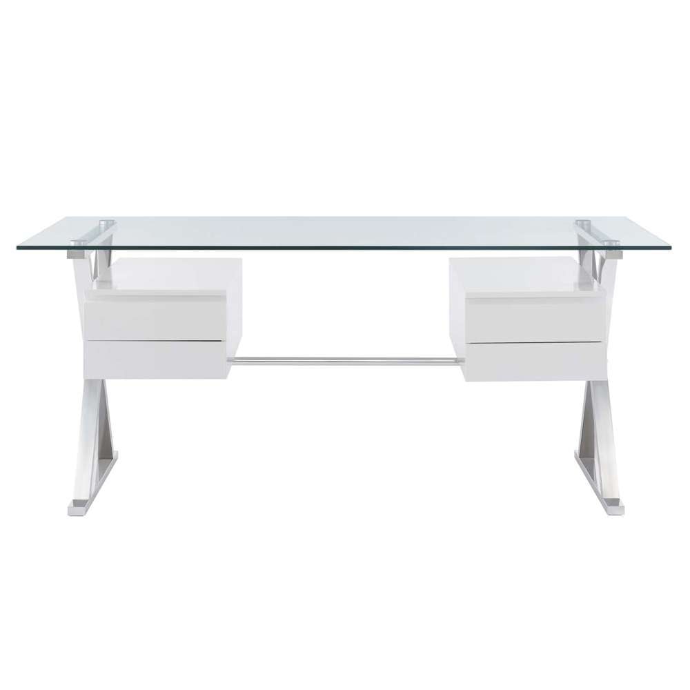 Modway - Sector 71in Glass Top Glass Office Desk - EEI-6226-WHI veiw 6