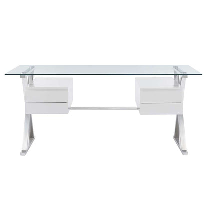 Modway - Sector 71in Glass Top Glass Office Desk - EEI-6226-WHI veiw 6