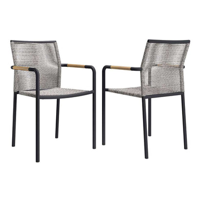 Modway - Serenity Outdoor Patio Armchairs (Set of 2) - EEI-5036-LGR veiw 1