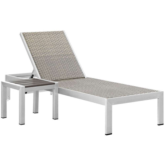 Modway - Shore 2 Piece Outdoor Patio Set - EEI-2475-SLV-GRY-SET veiw 1