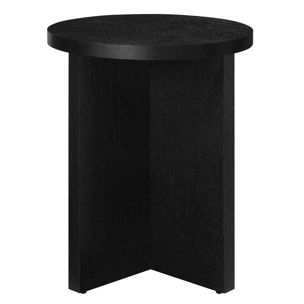 Modway - Silas Round Mango Wood Side Table - EEI-6579-BLK veiw 2
