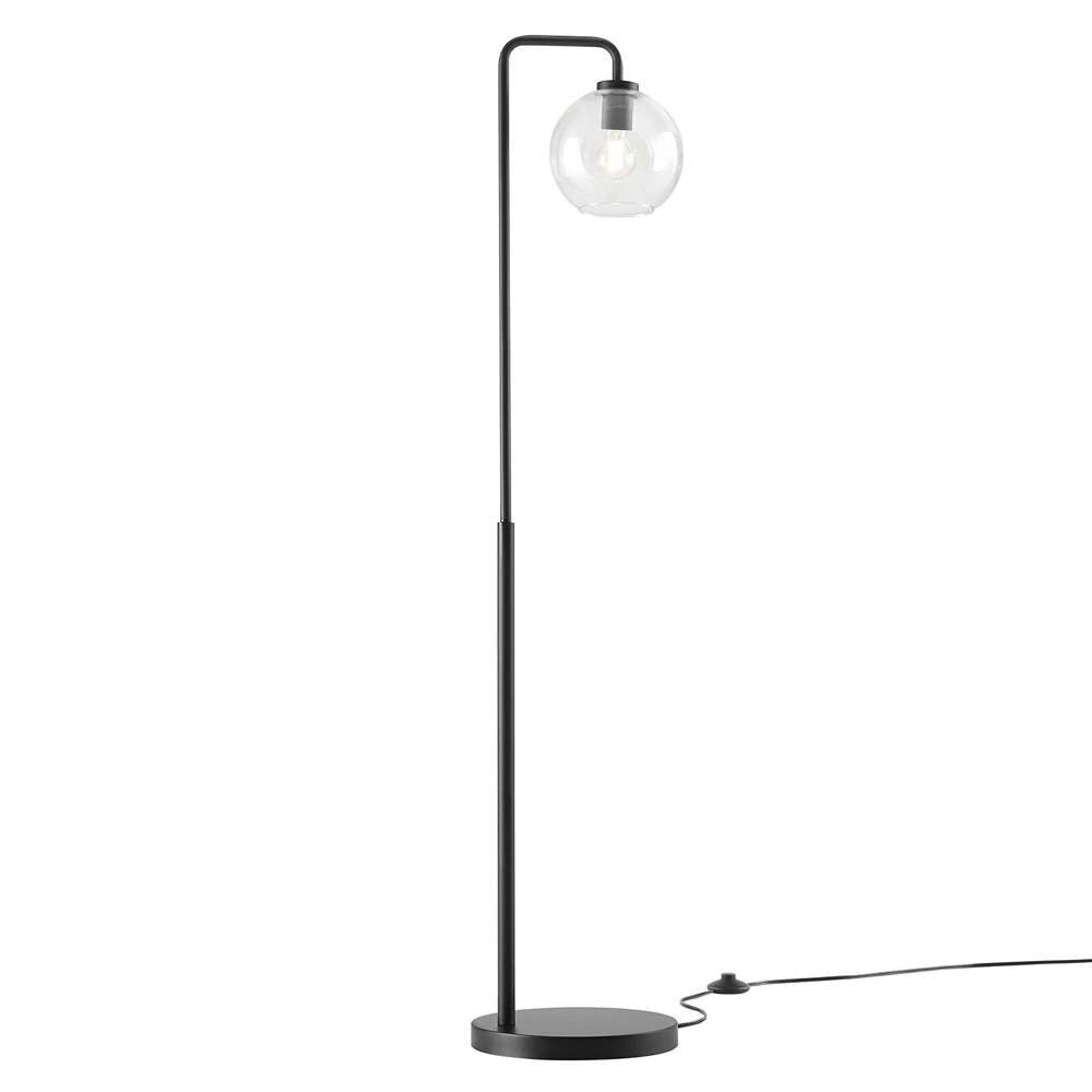 Modway - Silo Glass Globe Glass and Metal Floor Lamp - EEI-5616-BLK veiw 3