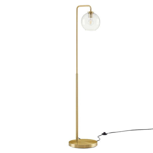Modway - Silo Glass Globe Glass and Metal Floor Lamp - EEI-5616-SBR veiw 1
