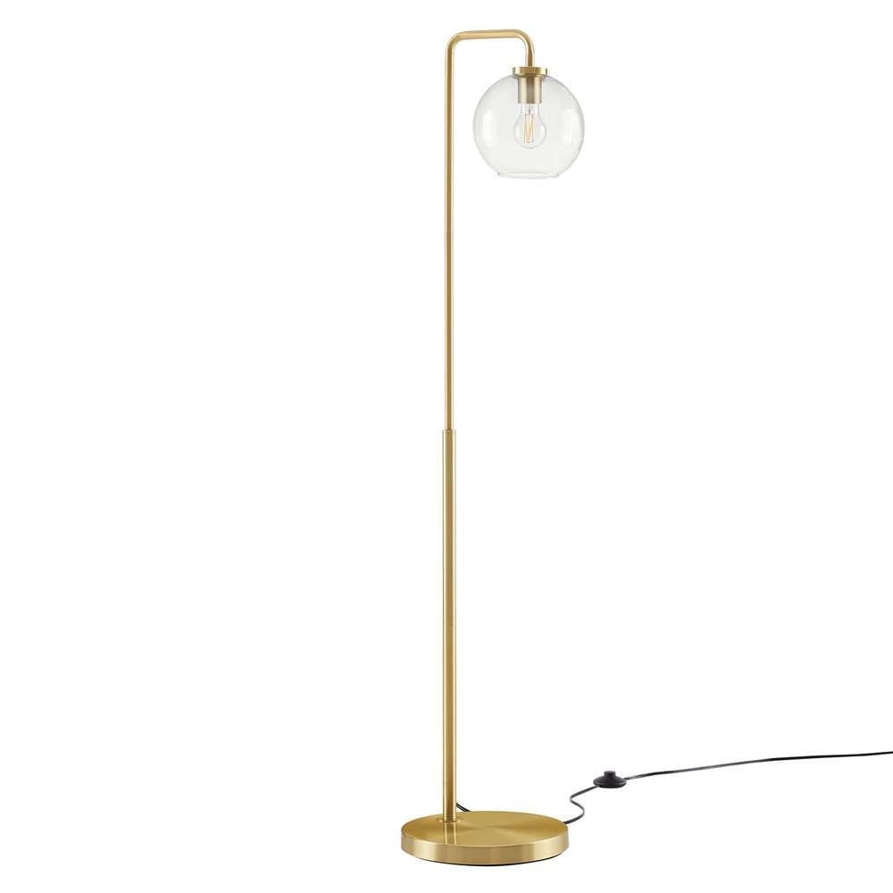 Modway - Silo Glass Globe Glass and Metal Floor Lamp - EEI-5616-SBR veiw 2