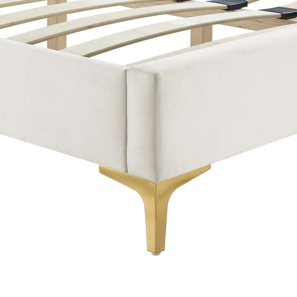 Modway - Sofia Channel Tufted Performance Velvet Full Platform Bed - MOD-6995-WHI veiw 6