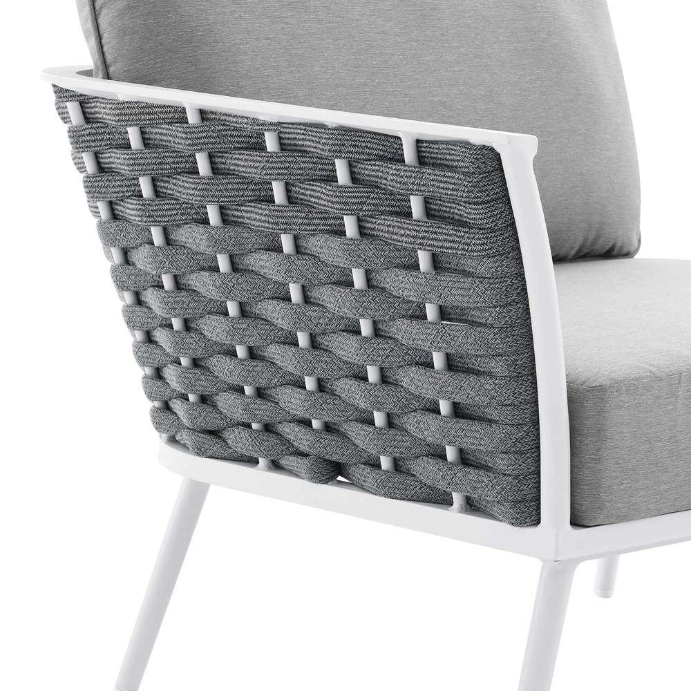 Modway - Stance 4 Piece Outdoor Patio Aluminum Sectional Sofa Set - EEI-5755-WHI-GRY veiw 5