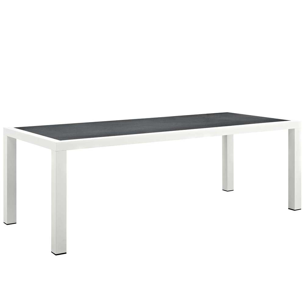 Modway - Stance 90.5in Outdoor Patio Aluminum Dining Table - EEI-3052-WHI-GRY veiw 1