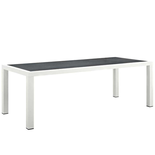 Modway - Stance 90.5in Outdoor Patio Aluminum Dining Table - EEI-3052-WHI-GRY veiw 1