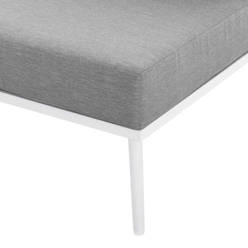 Modway - Stance Outdoor Patio Aluminum Armless Chair - EEI-5568-WHI-GRY veiw 3