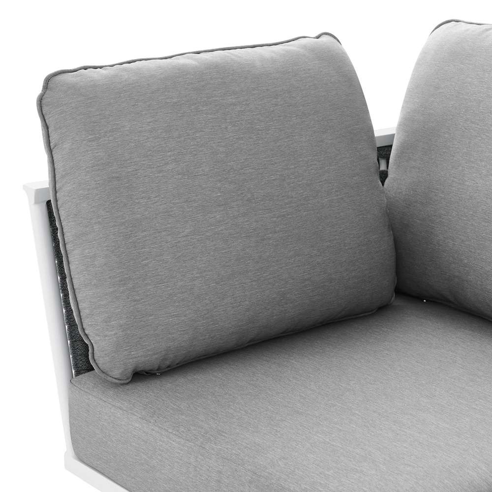 Modway - Stance Outdoor Patio Aluminum Corner Chair - EEI-5567-WHI-GRY veiw 3
