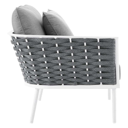 Modway - Stance Outdoor Patio Aluminum Large Sectional Sofa - EEI-5753-WHI-GRY veiw 5