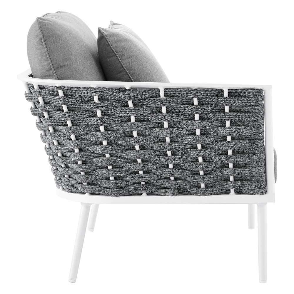 Modway - Stance Outdoor Patio Aluminum Small Sectional Sofa - EEI-5752-WHI-GRY veiw 5
