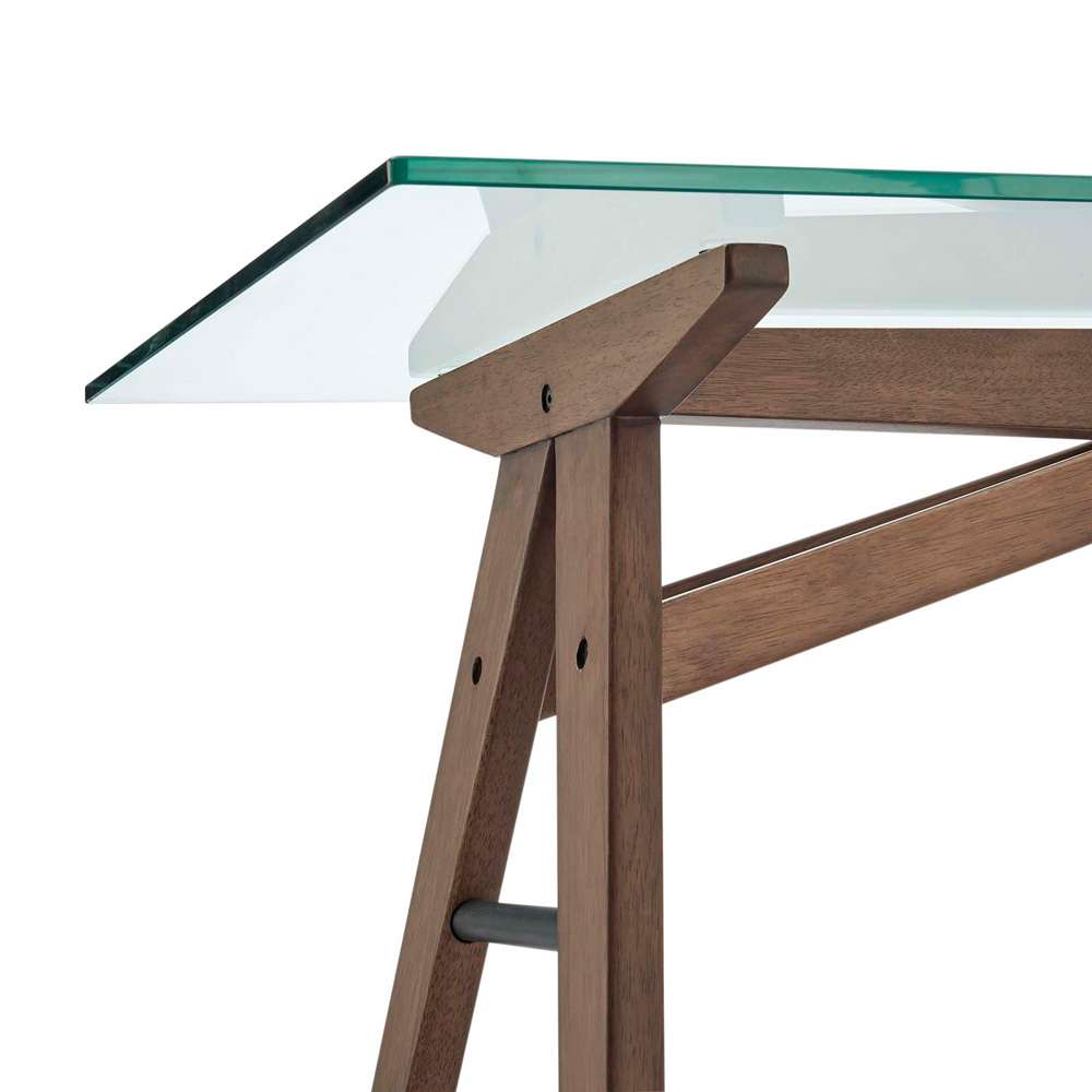 Modway - Steadfast Glass Top Office Desk - EEI-4580-WAL veiw 3