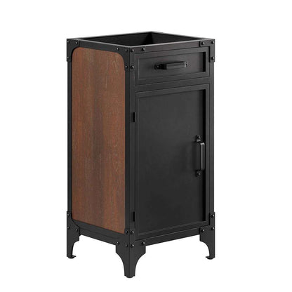 Modway - Steamforge 18in Bathroom Vanity Cabinet (Sink Basin Not Included) - EEI-6126-BLK-WAL veiw 1