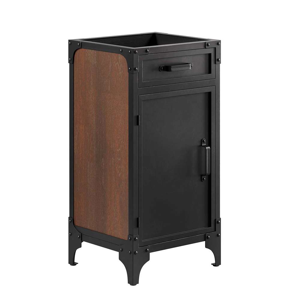 Modway - Steamforge 18in Bathroom Vanity Cabinet (Sink Basin Not Included) - EEI-6126-BLK-WAL veiw 2