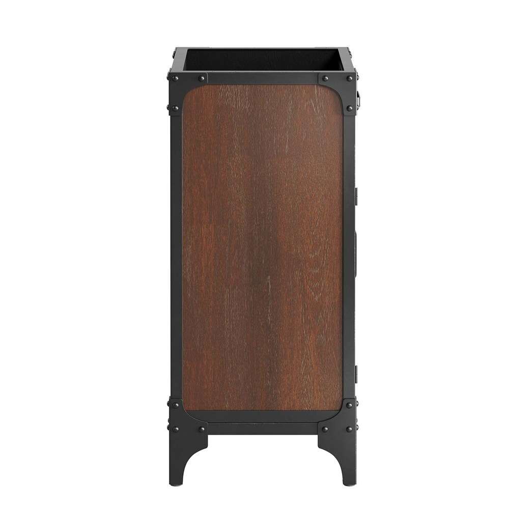 Modway - Steamforge 18in Bathroom Vanity Cabinet (Sink Basin Not Included) - EEI-6126-BLK-WAL veiw 3