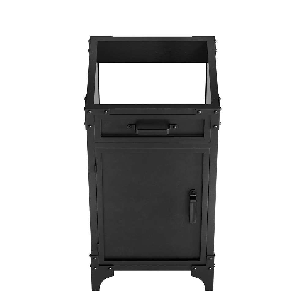 Modway - Steamforge 18in Bathroom Vanity Cabinet (Sink Basin Not Included) - EEI-6126-BLK-WAL veiw 5