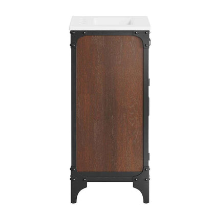 Modway - Steamforge 18in Bathroom Vanity - EEI-6411-WHI-BLK veiw 3