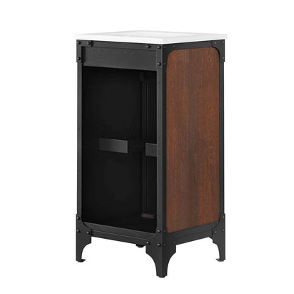 Modway - Steamforge 18in Bathroom Vanity - EEI-6411-WHI-BLK veiw 4