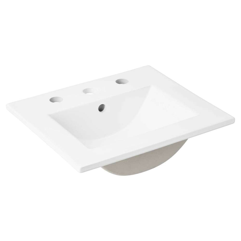 Modway - Steamforge 18in Bathroom Vanity - EEI-6411-WHI-BLK veiw 5