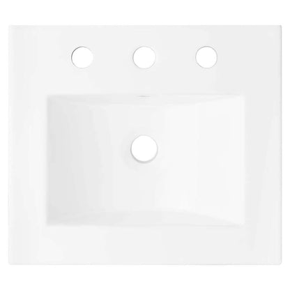 Modway - Steamforge 18in Bathroom Vanity - EEI-6411-WHI-BLK veiw 6