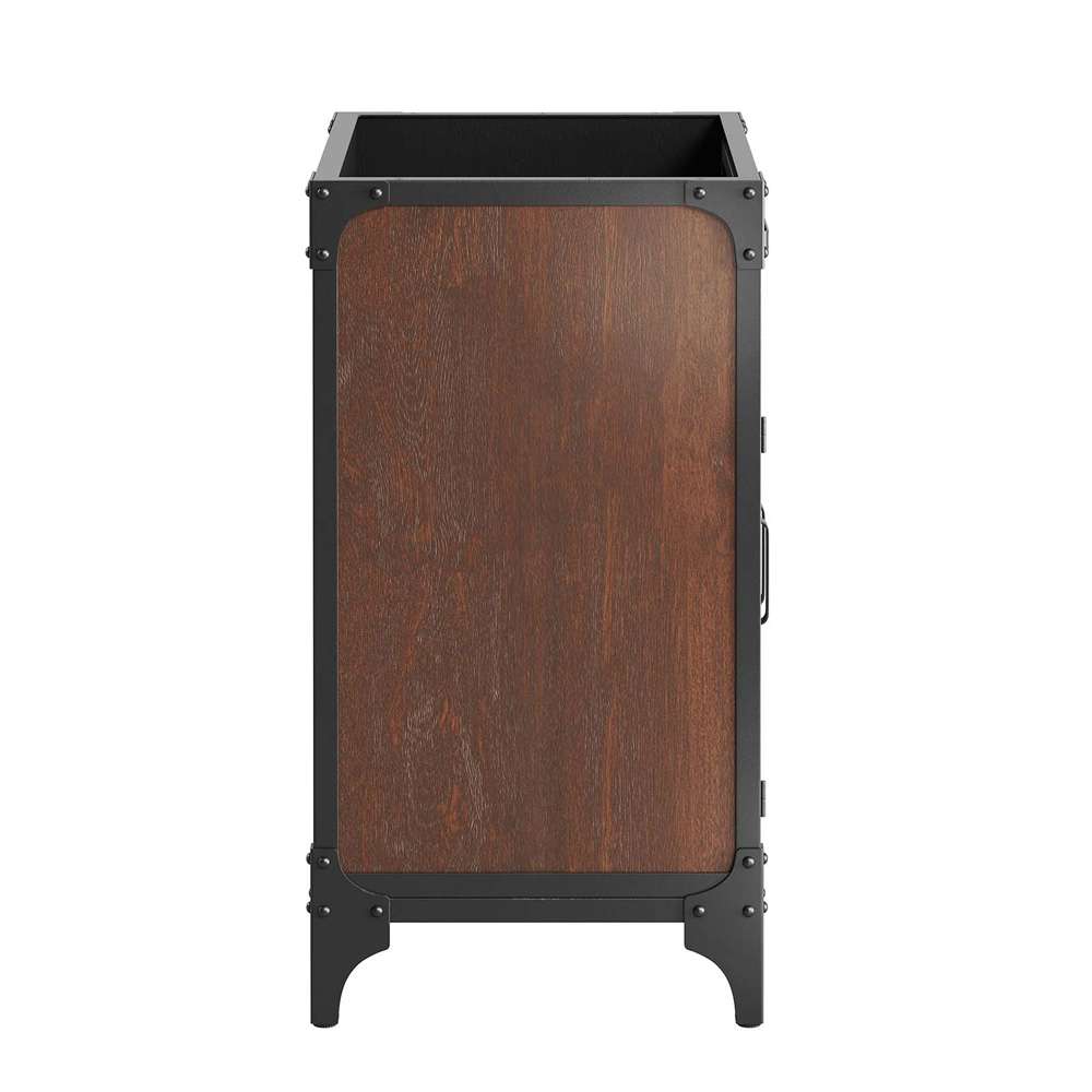 Modway - Steamforge 24in Bathroom Vanity Cabinet (Sink Basin Not Included) - EEI-6127-BLK-WAL veiw 3