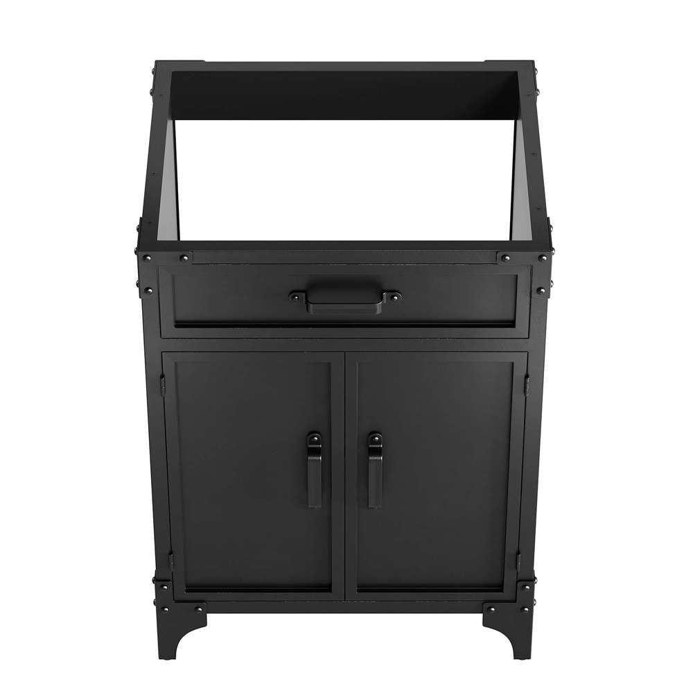 Modway - Steamforge 24in Bathroom Vanity Cabinet (Sink Basin Not Included) - EEI-6127-BLK-WAL veiw 5