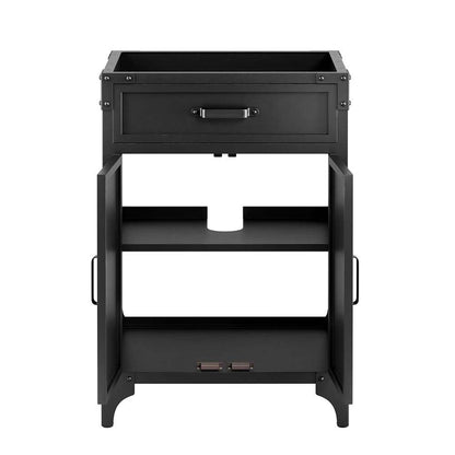 Modway - Steamforge 24in Bathroom Vanity Cabinet (Sink Basin Not Included) - EEI-6127-BLK-WAL veiw 6