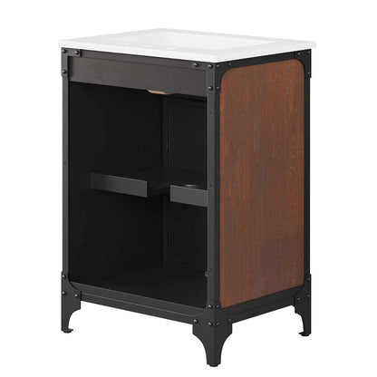 Modway - Steamforge 24in Bathroom Vanity - EEI-6413-WHI-BLK veiw 4
