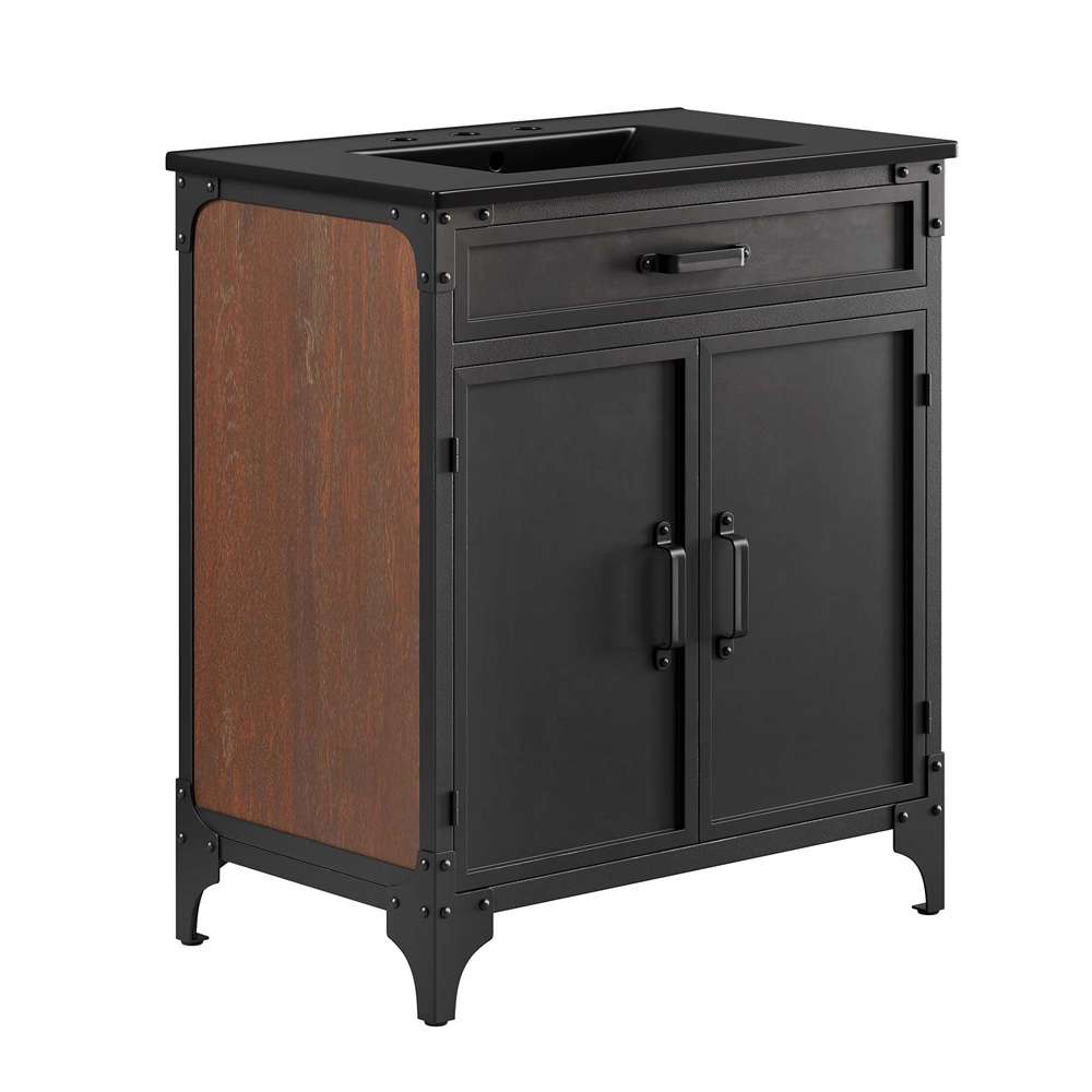 Modway - Steamforge 30in Bathroom Vanity - EEI-6416-BLK-BLK veiw 2