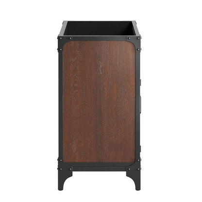 Modway - Steamforge 30in Bathroom Vanity Cabinet (Sink Basin Not Included) - EEI-6128-BLK-WAL veiw 3