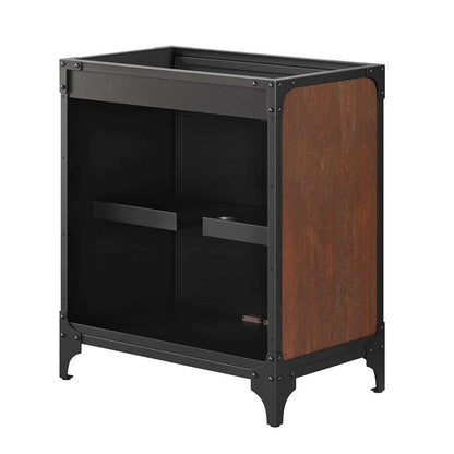 Modway - Steamforge 30in Bathroom Vanity Cabinet (Sink Basin Not Included) - EEI-6128-BLK-WAL veiw 4