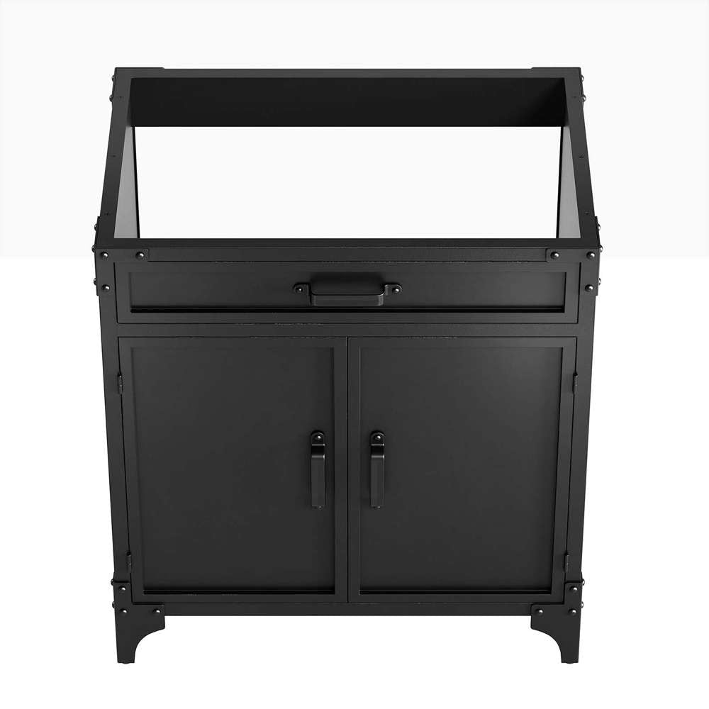 Modway - Steamforge 30in Bathroom Vanity Cabinet (Sink Basin Not Included) - EEI-6128-BLK-WAL veiw 5