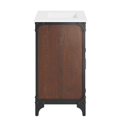 Modway - Steamforge 30in Bathroom Vanity - EEI-6415-WHI-BLK veiw 3