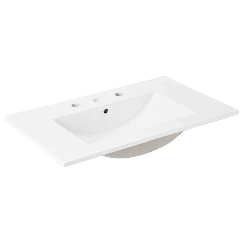 Modway - Steamforge 30in Bathroom Vanity - EEI-6415-WHI-BLK veiw 5