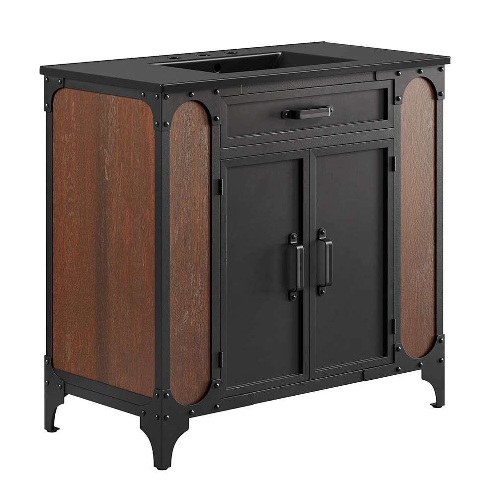Modway - Steamforge 36in Bathroom Vanity - EEI-6418-BLK-BLK veiw 1
