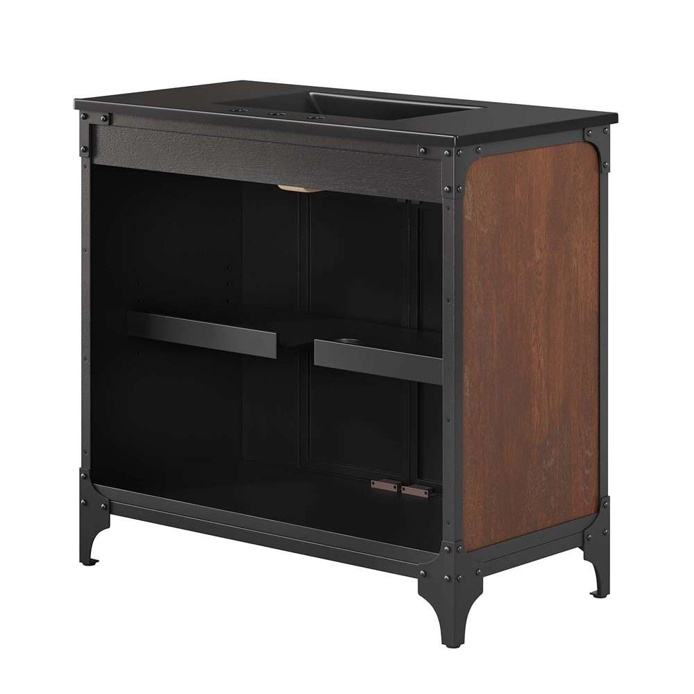 Modway - Steamforge 36in Bathroom Vanity - EEI-6418-BLK-BLK veiw 4