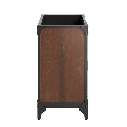 Modway - Steamforge 36in Bathroom Vanity Cabinet (Sink Basin Not Included) - EEI-6129-BLK-WAL veiw 3