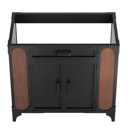 Modway - Steamforge 36in Bathroom Vanity Cabinet (Sink Basin Not Included) - EEI-6129-BLK-WAL veiw 5