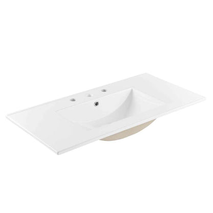 Modway - Steamforge 36in Bathroom Vanity - EEI-6417-WHI-BLK veiw 5