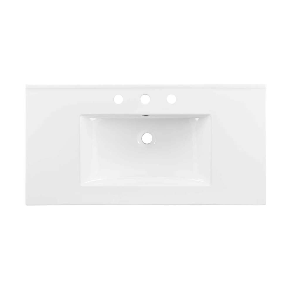 Modway - Steamforge 36in Bathroom Vanity - EEI-6417-WHI-BLK veiw 6