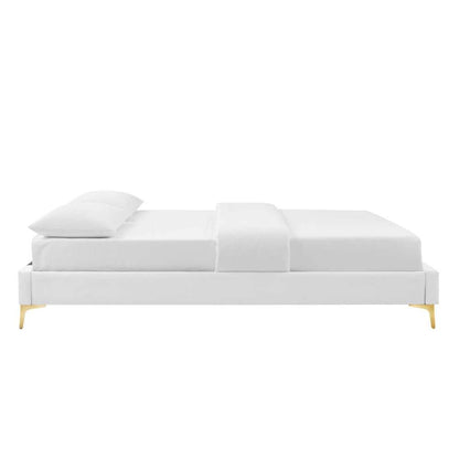 Modway - Sutton Full Performance Velvet Bed Frame - MOD-6306-WHI veiw 4