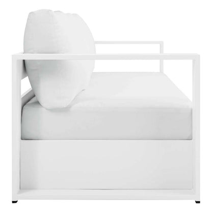 Modway - Tahoe Outdoor Patio Powder-Coated Aluminum 2-Piece Set - EEI-5750-WHI-WHI veiw 4