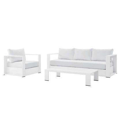 Modway - Tahoe Outdoor Patio Powder-Coated Aluminum 3-Piece Set - EEI-5748-WHI-WHI veiw 1