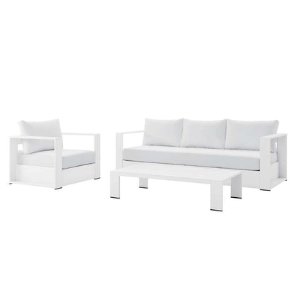 Modway - Tahoe Outdoor Patio Powder-Coated Aluminum 3-Piece Set - EEI-5748-WHI-WHI veiw 2