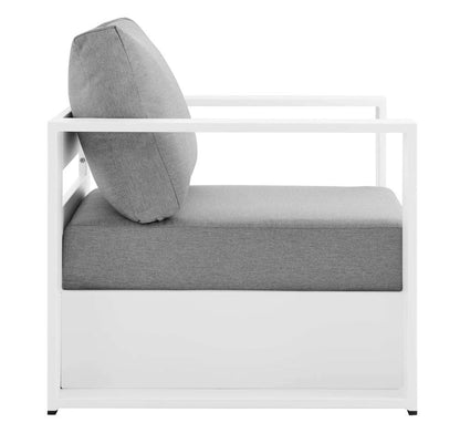 Modway - Tahoe Outdoor Patio Powder-Coated Aluminum 4-Piece Set - EEI-5749-WHI-GRY veiw 5