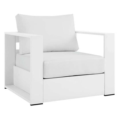 Modway - Tahoe Outdoor Patio Powder-Coated Aluminum 4-Piece Set - EEI-5749-WHI-WHI veiw 4