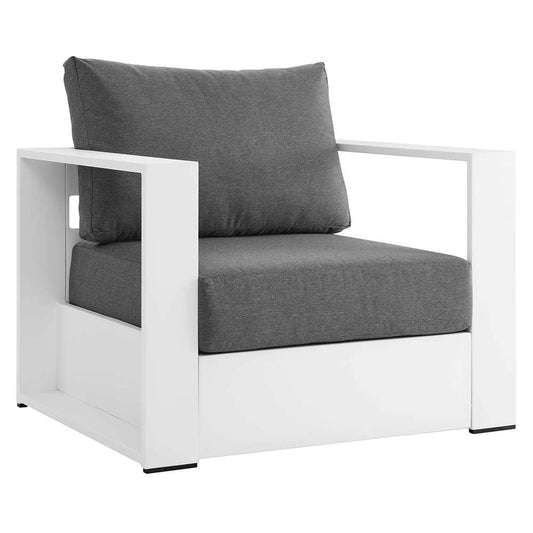 Modway - Tahoe Outdoor Patio Powder-Coated Aluminum Armchair - EEI-5675-WHI-CHA veiw 1