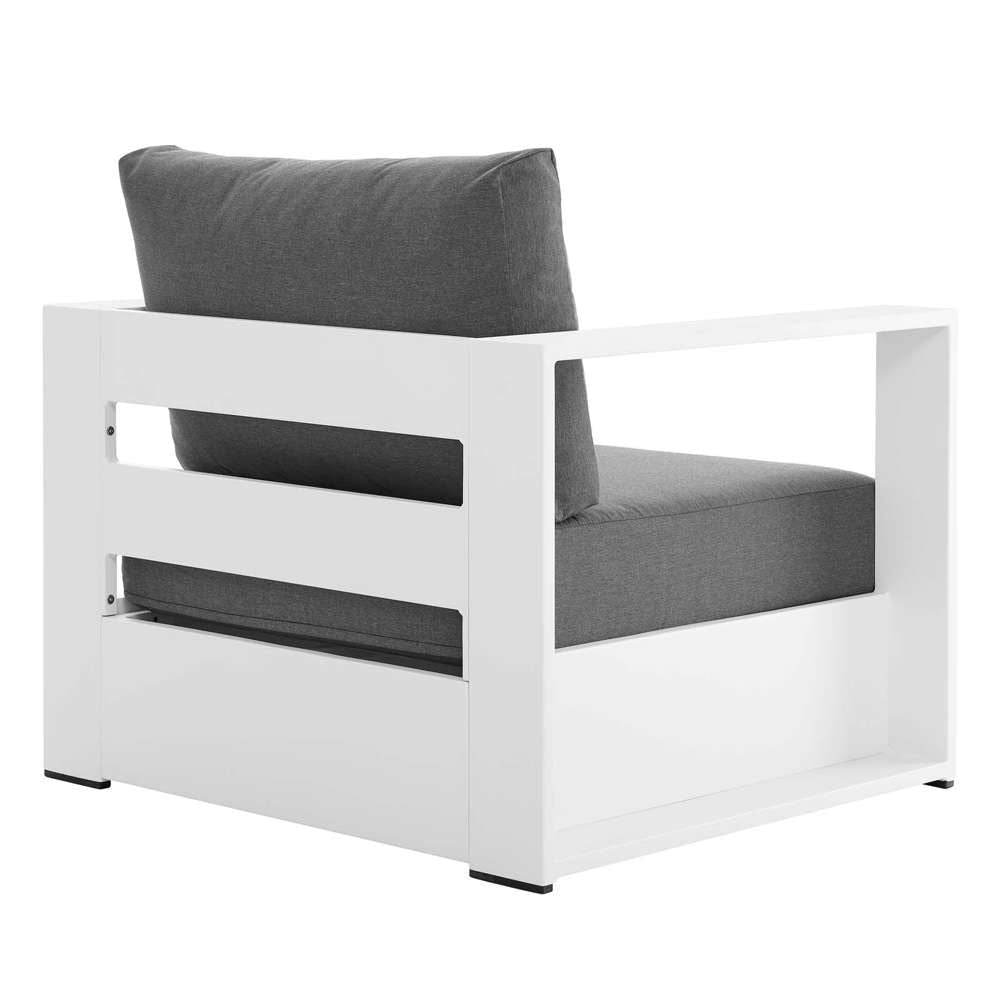 Modway - Tahoe Outdoor Patio Powder-Coated Aluminum Armchair - EEI-5675-WHI-CHA veiw 4