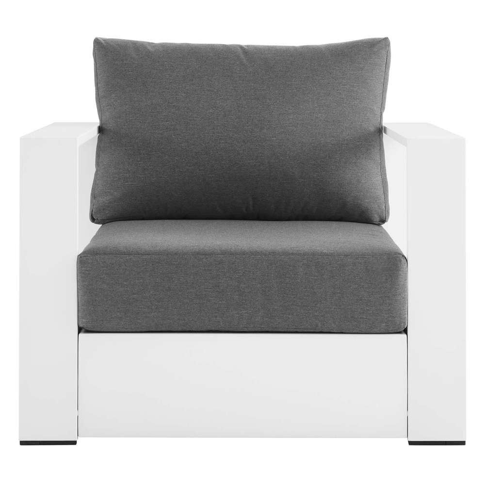 Modway - Tahoe Outdoor Patio Powder-Coated Aluminum Armchair - EEI-5675-WHI-CHA veiw 6
